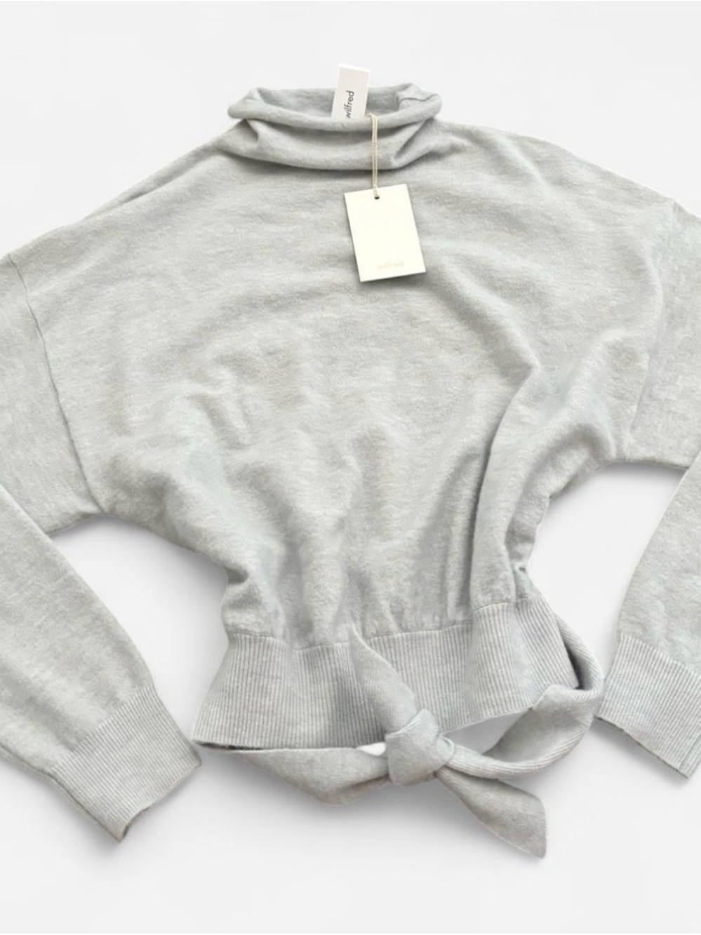 Wilfred Ice Grey Turtleneck Sweater